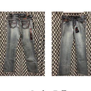 Demi Shimmer Brown Cowgirl Tuff Jeans